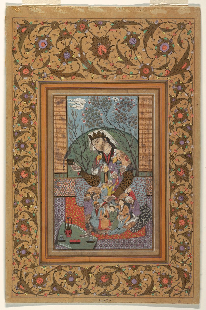 Disegno, Miniatura: Figura seduta da Unknown