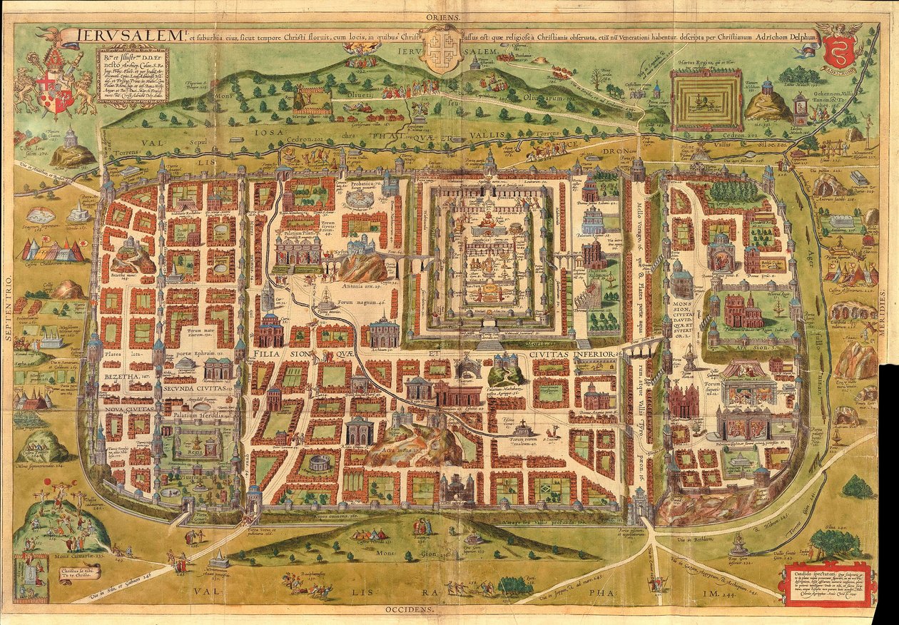 Mappa di Gerusalemme da Unbekannt Unbekannt