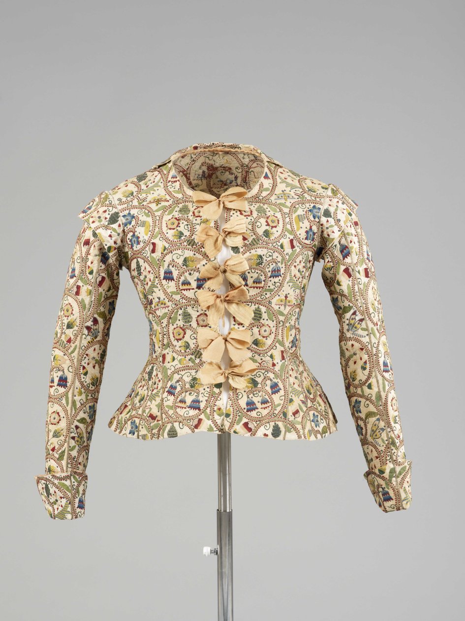Panciotto da donna ricamato con sete multicolori e paillettes, 1610 da Unbekannt Unbekannt