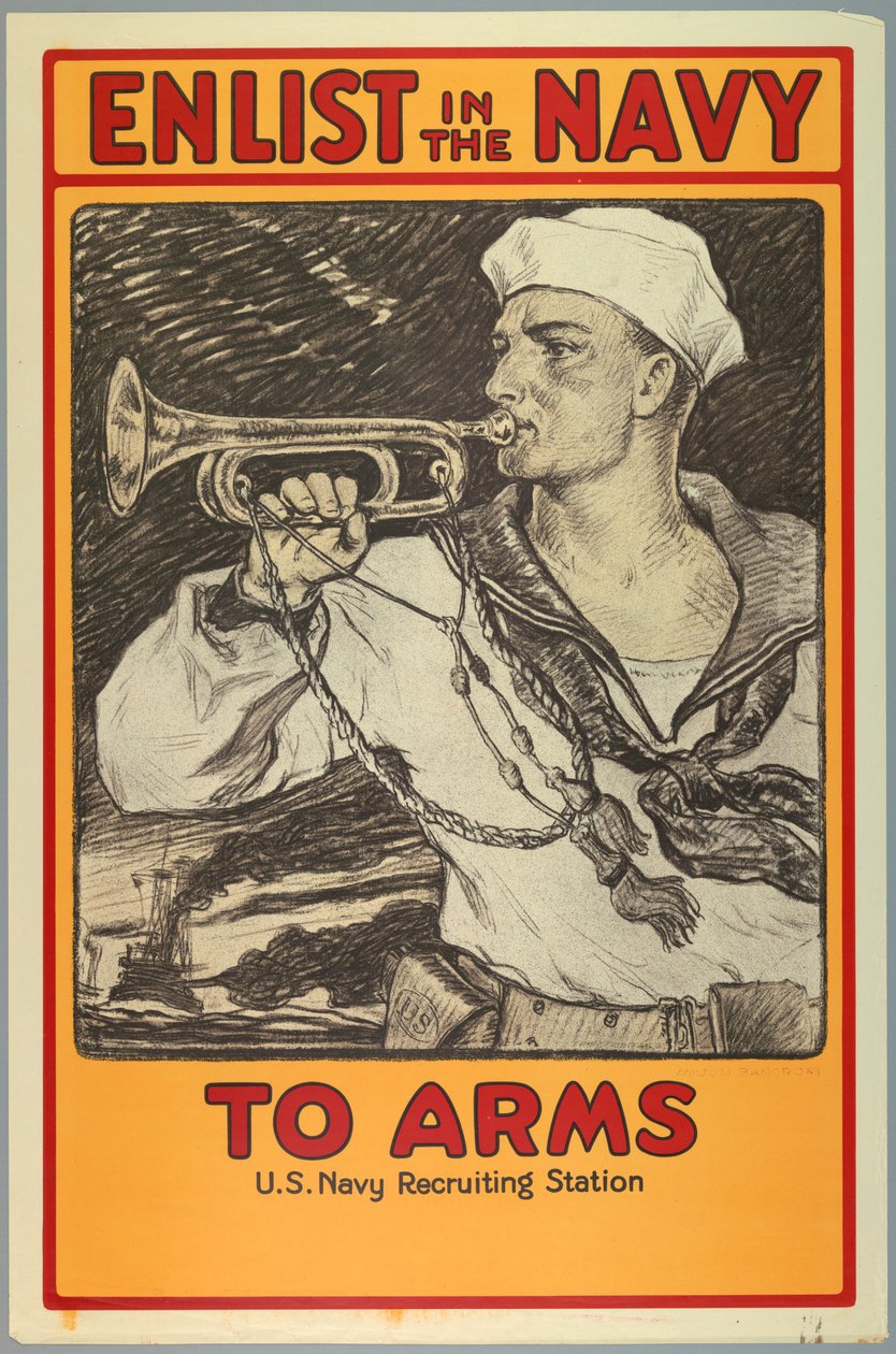 Poster, Arruolati nella Marina, 1917 da Unknown