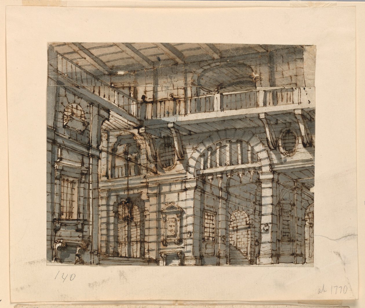 Scenografia, Interno del Cortile della Prigione da Unknown