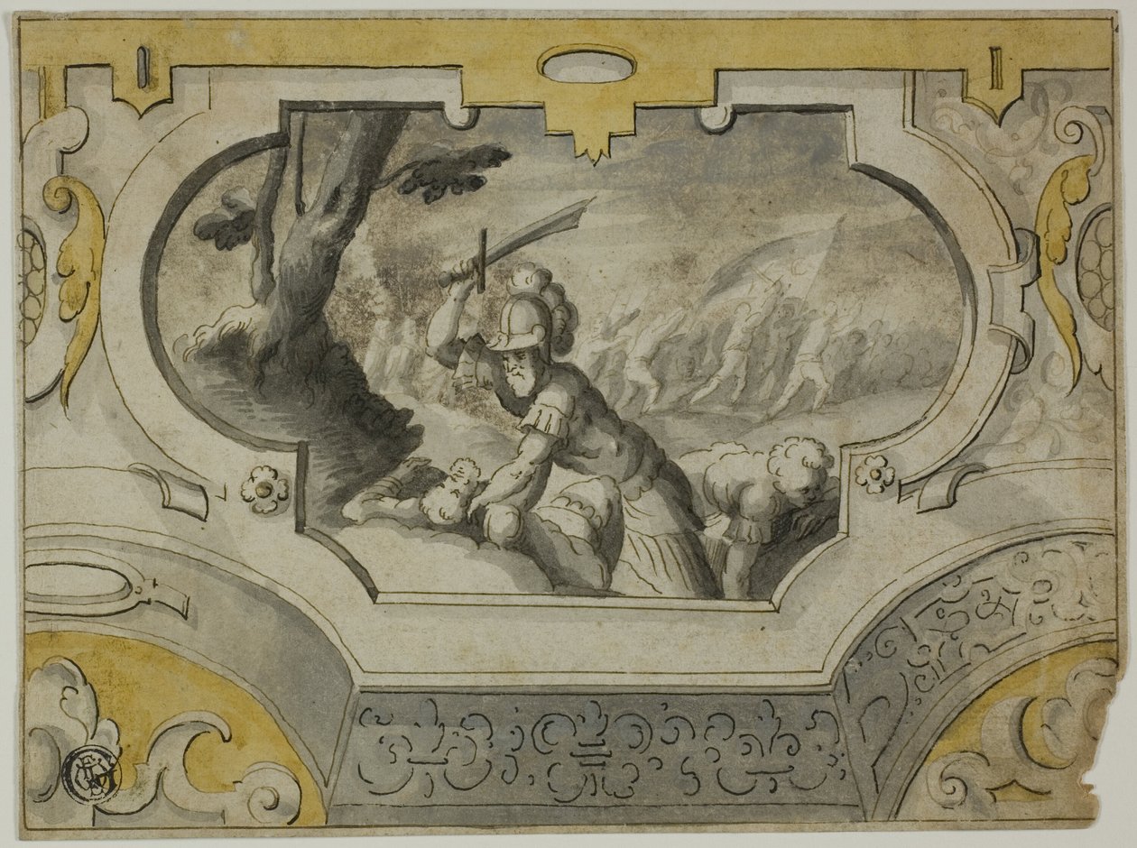 Scena di battaglia (per decorazione sopra la porta) da Unknown