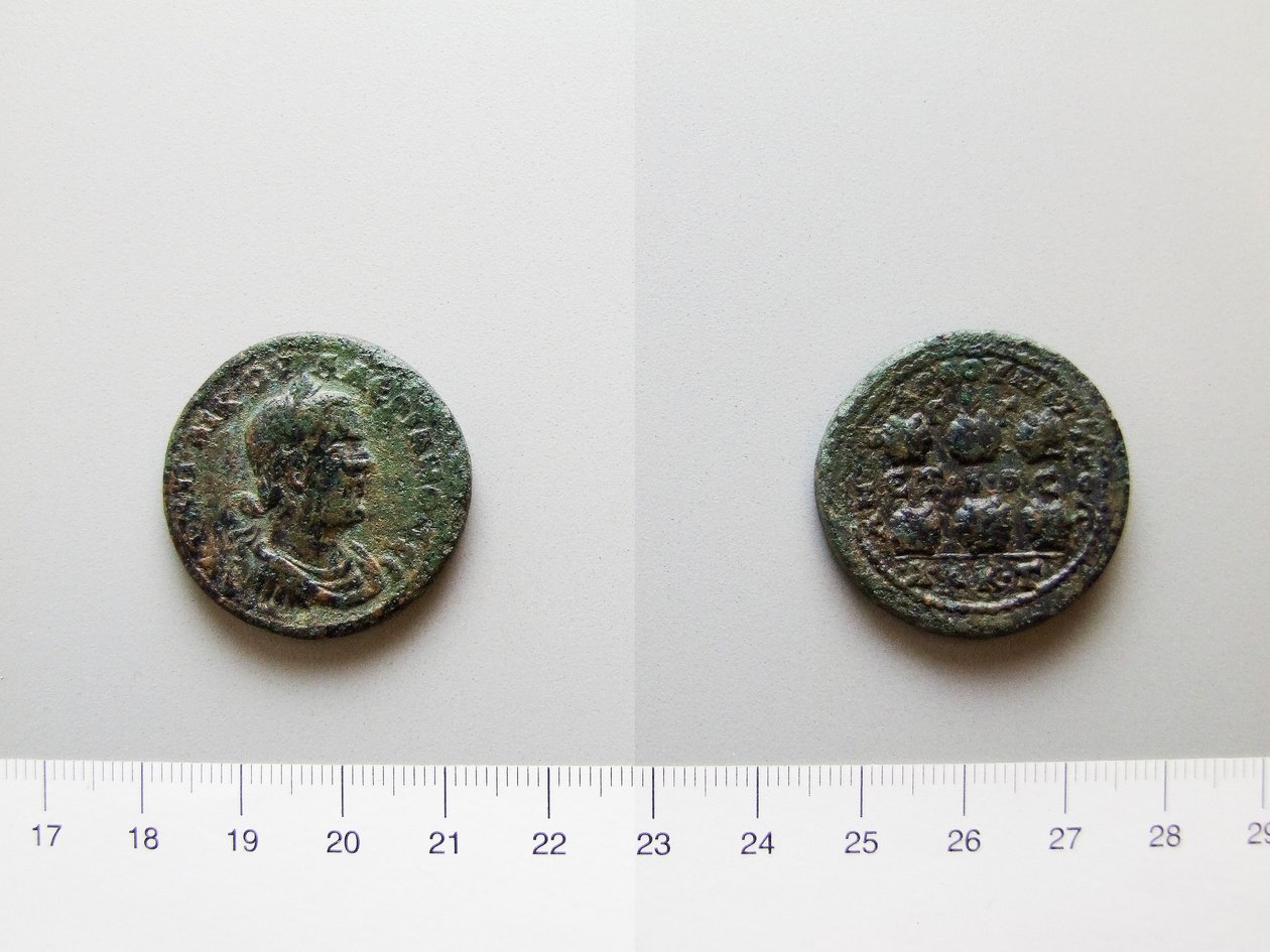 Moneta di Valeriano, Imperatore di Roma; Gallieno, Imperatore di Roma da Anazarbo da Unknown