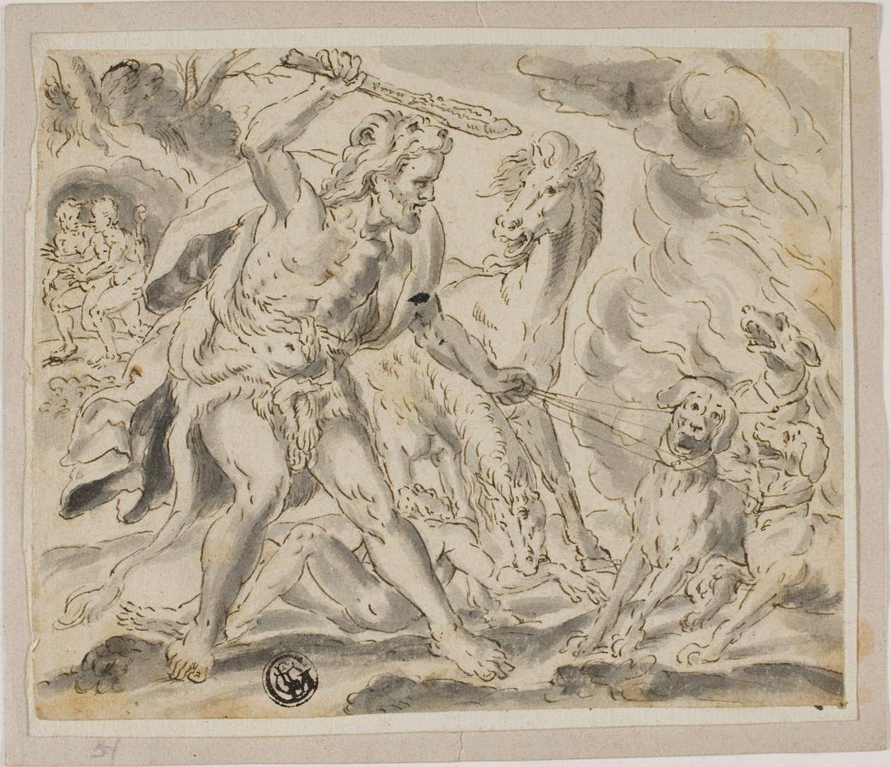 Ercole, Cerbero e le Giumente di Diomede da Unknown
