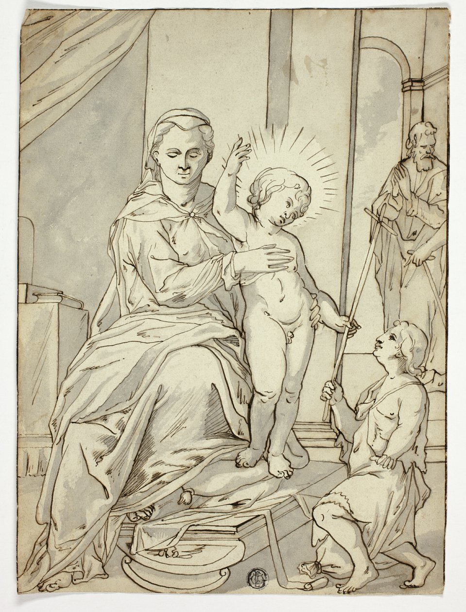 Sacra Famiglia con il giovane San Giovanni Battista da Unknown
