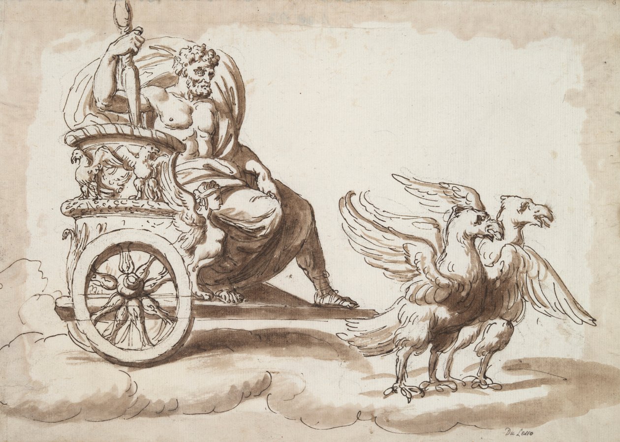 Giove su un carro trainato da aquile da Unknown