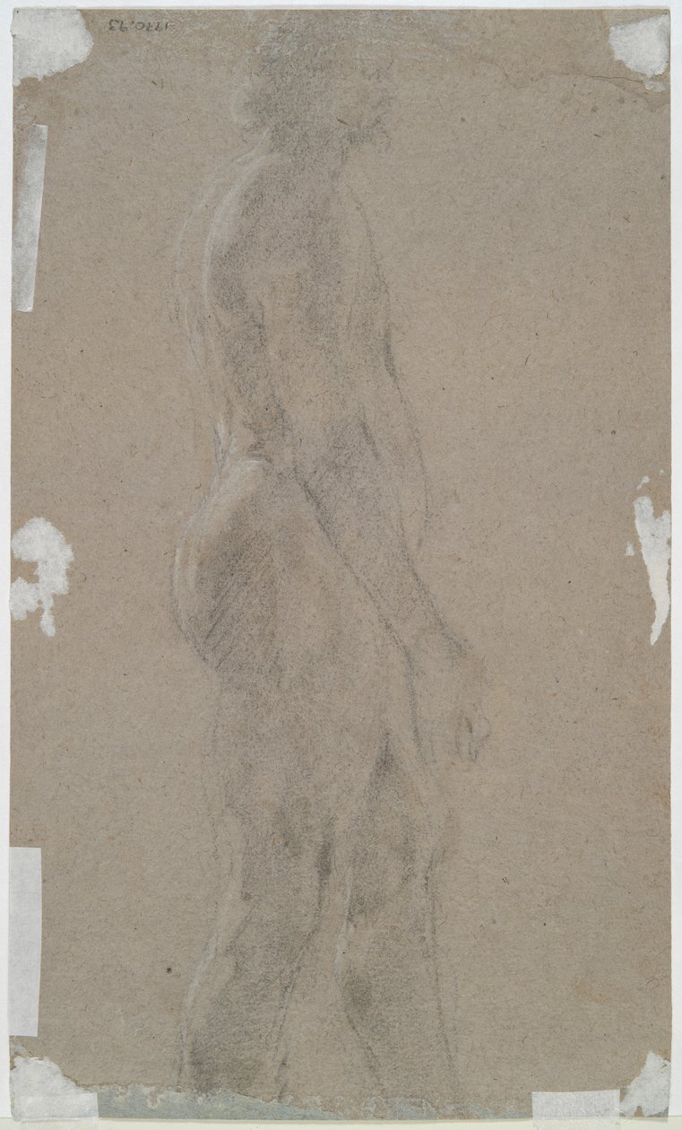 Nudo maschile (recto); Figura maschile di profilo (verso) da Unknown