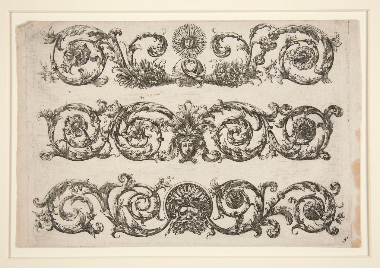Design Ornamentale con Arabeschi Floreali (Sole) da Unknown