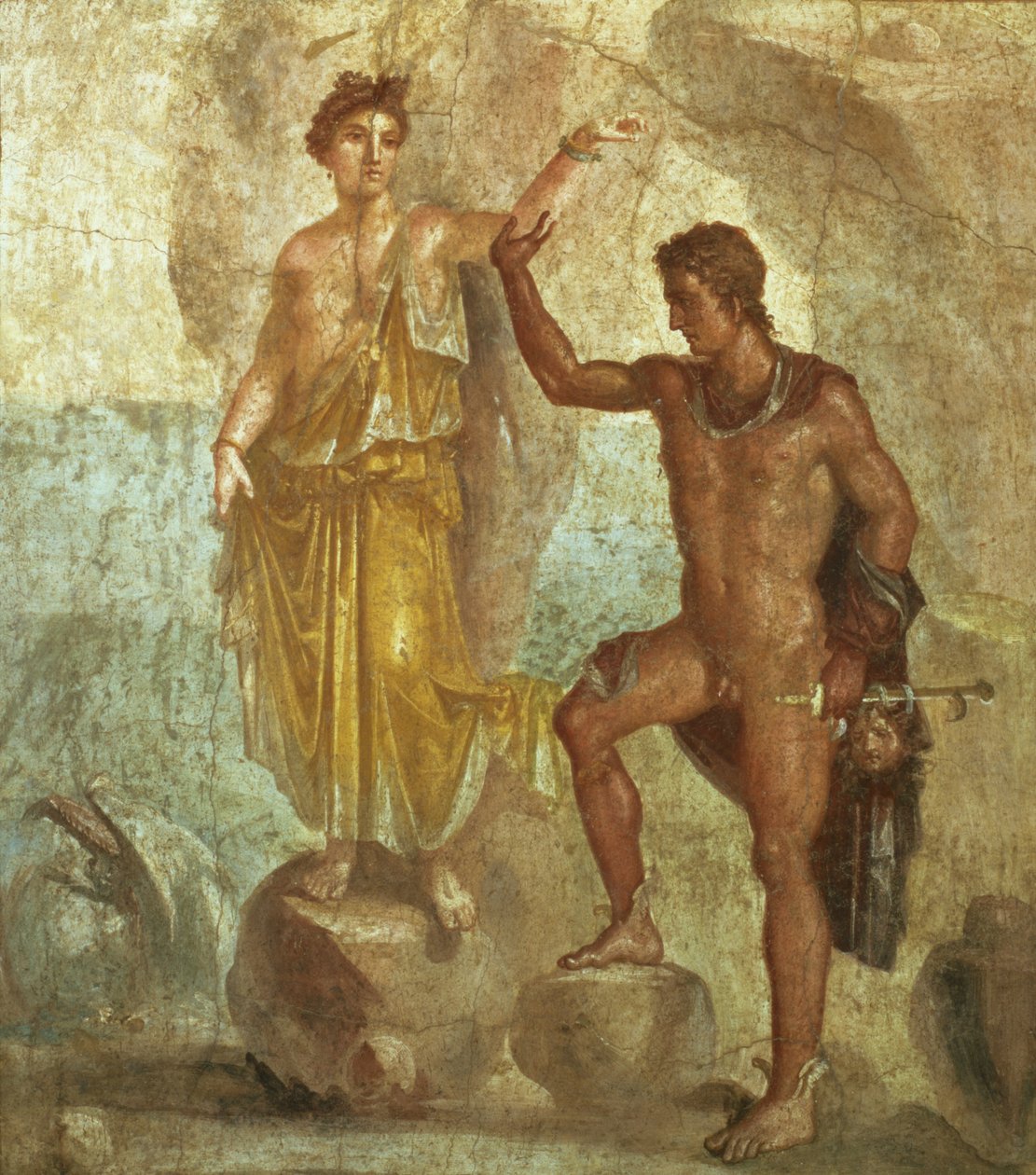 Perseo libera Andromeda, dalla Casa di Castore e Polluce, Pompei, IV stile decorativo, c.50-79 d.C. da Unknown
