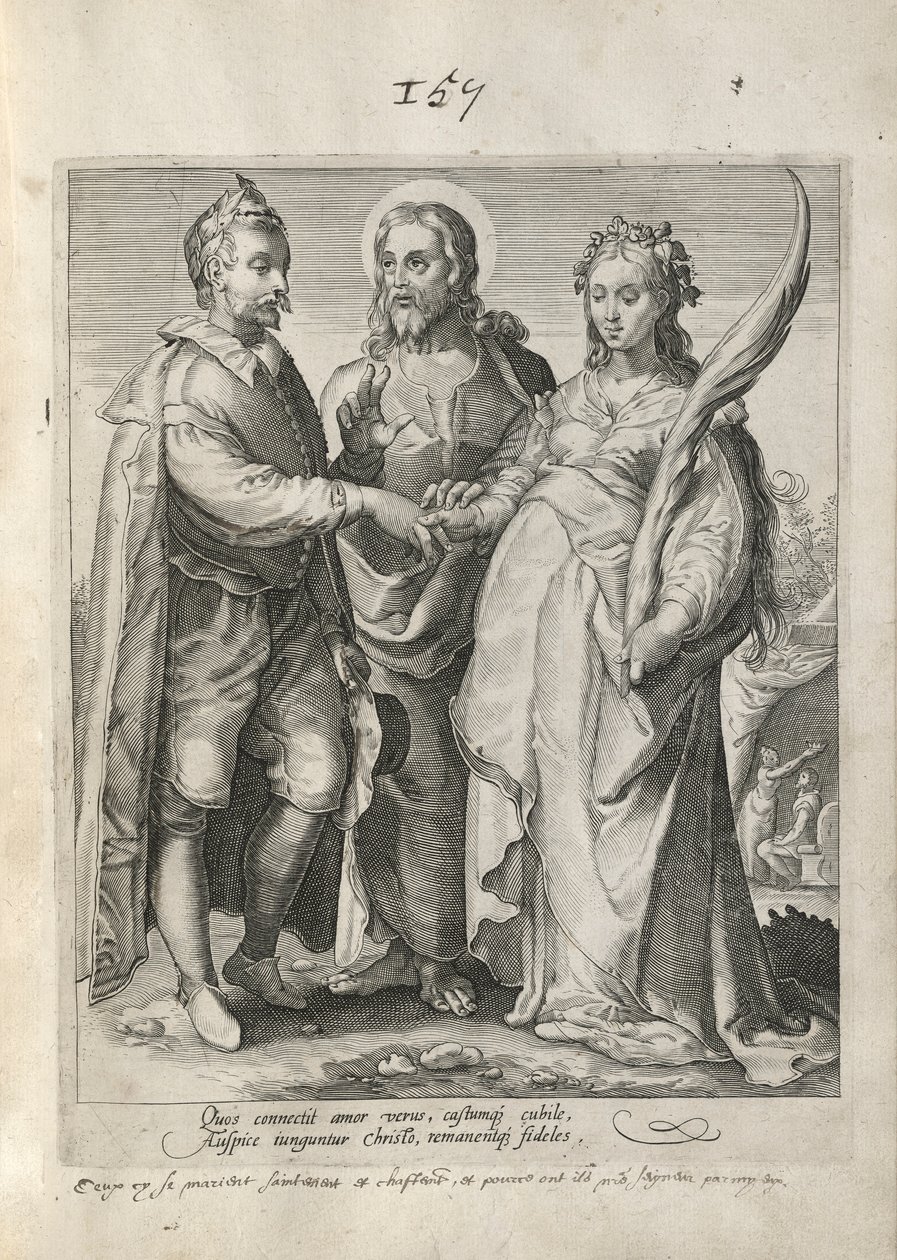 Quos connectit amor verus (Allegoria del Matrimonio Fedele) da Unknown