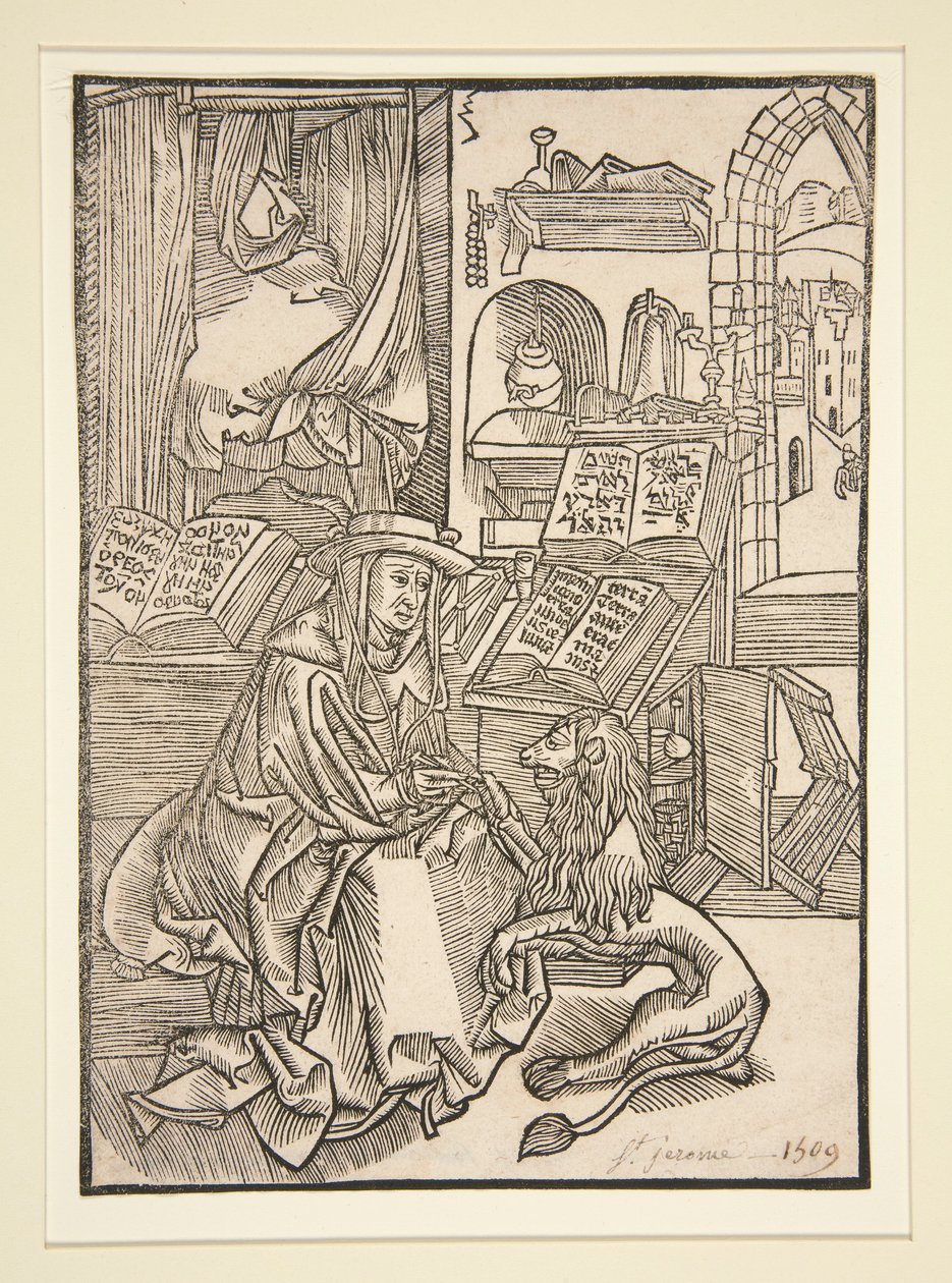 San Girolamo Estrae la Spina dal Leone da Unknown