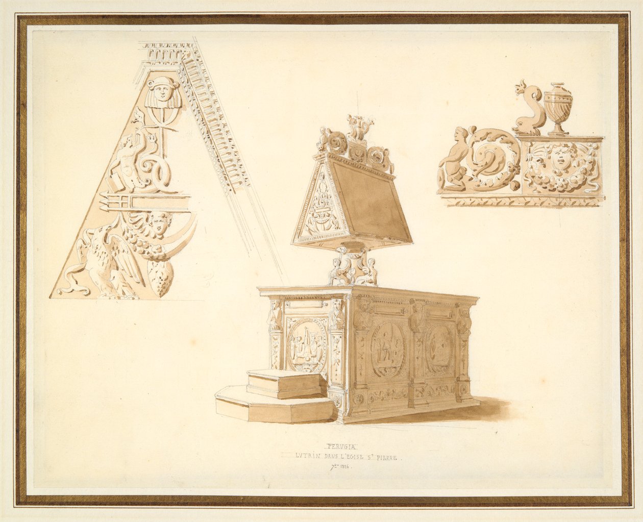 Studi di un leggio a Perugia da Unknown