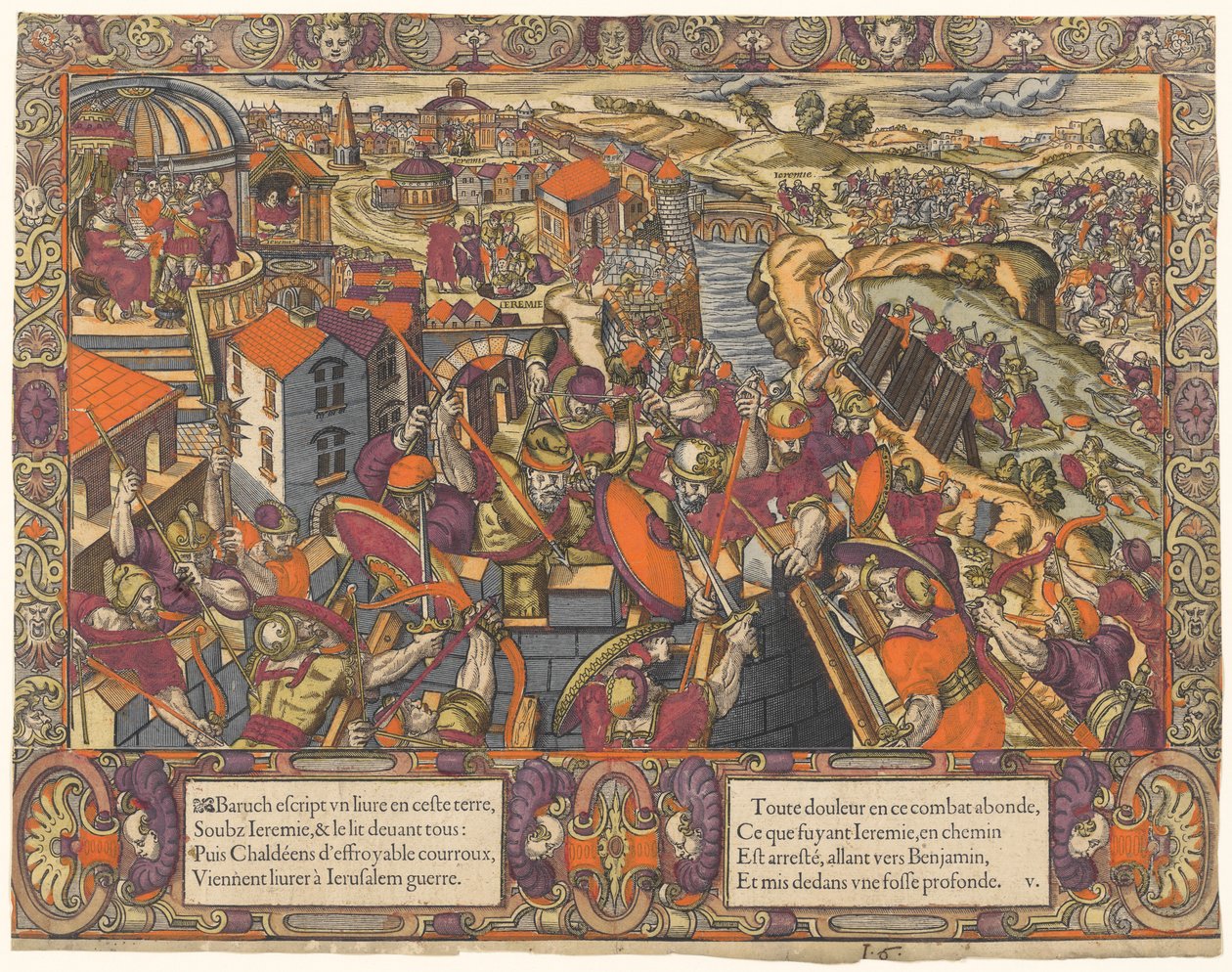 La storia di Geremia: Baruch scrive un libro sotto Geremia, i Caldei assediano Gerusalemme, Geremia è messo in una fossa (Geremia 36-38) da Unknown