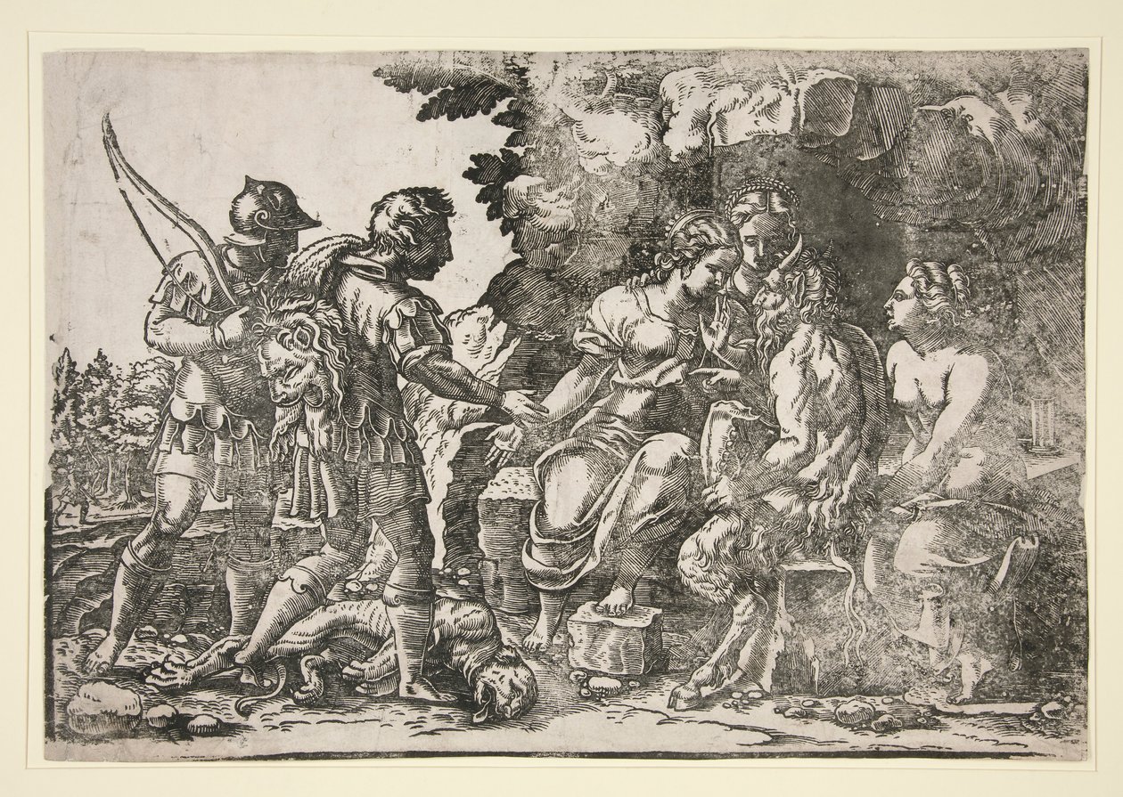 Teti raccomanda Achille alla tutela di Chirone da Unknown