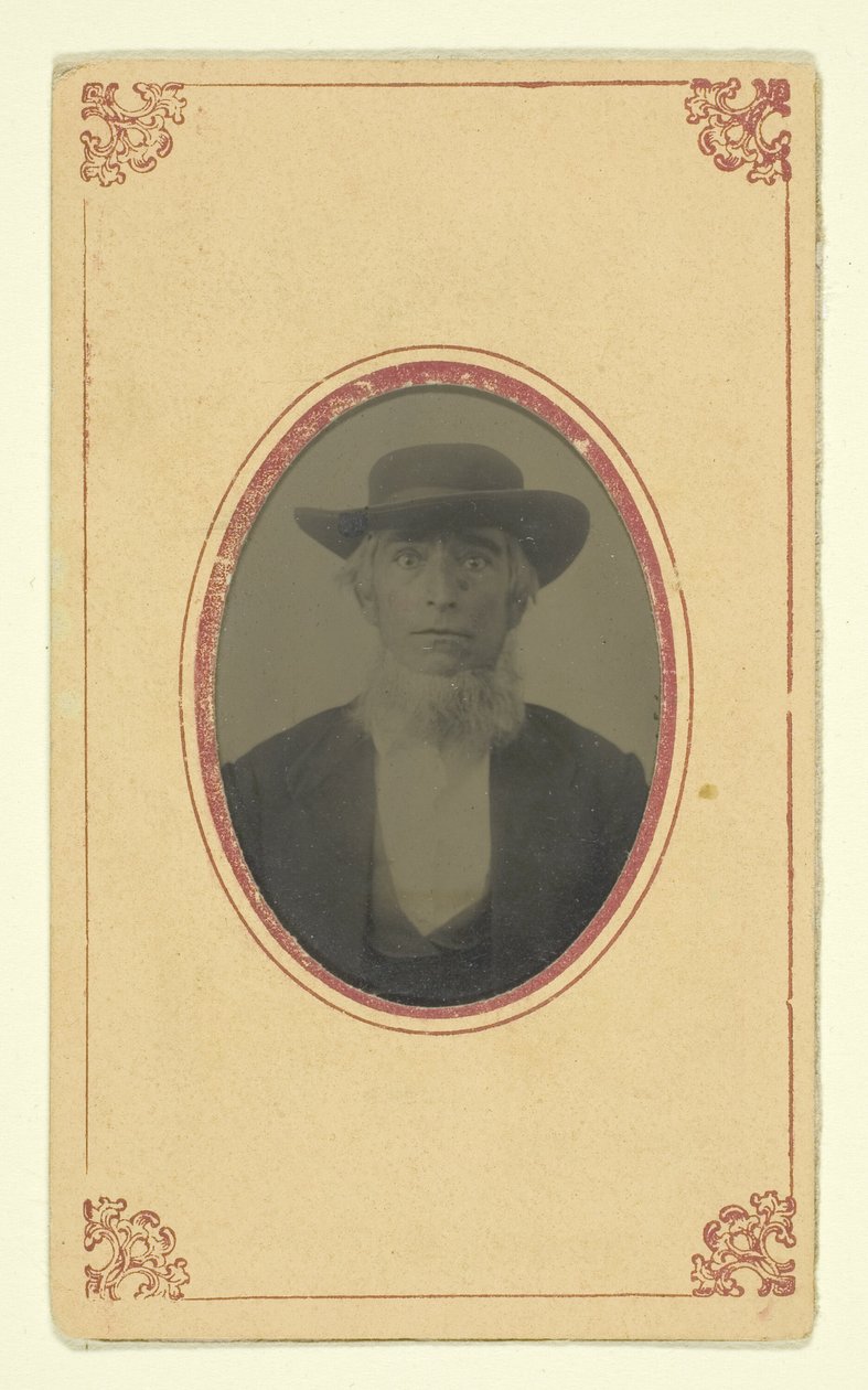 Senza titolo (Ritratto di un uomo barbuto con cappello) da Unknown