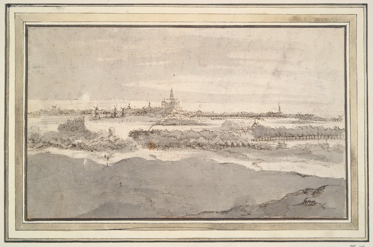 Veduta di Haarlem da nord-ovest da Unknown