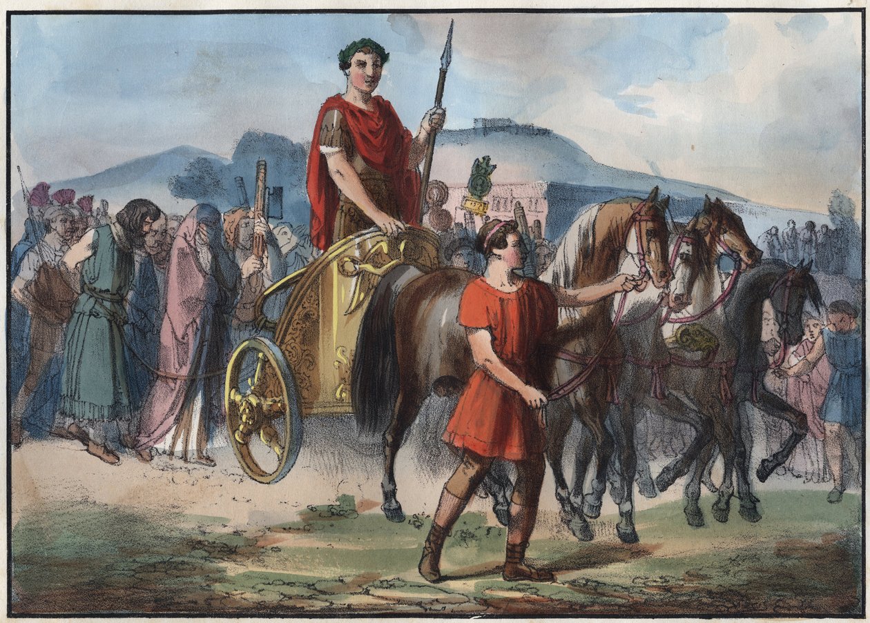 Un trionfo romano - incisione da 