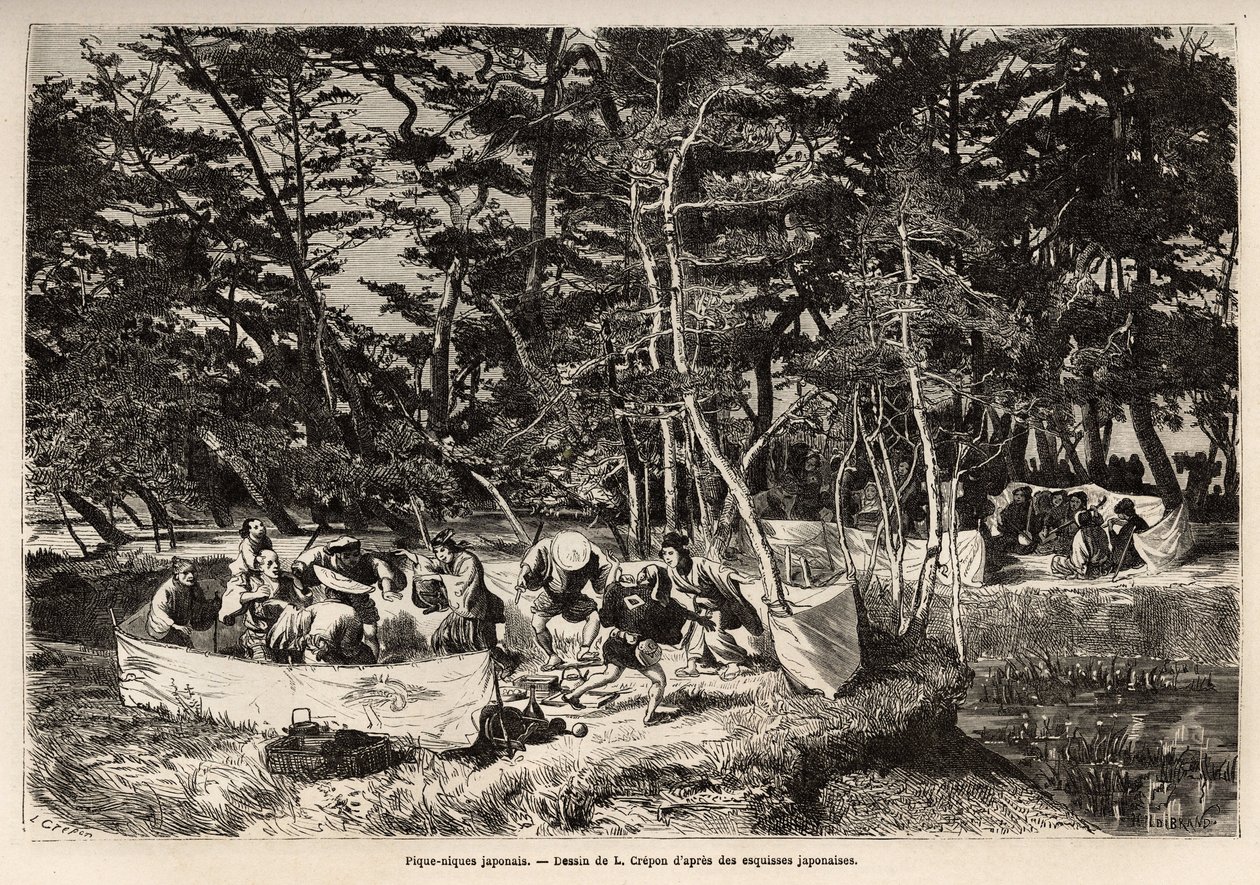 Un picnic borghese nei sobborghi di Edo (attuale Tokyo), all