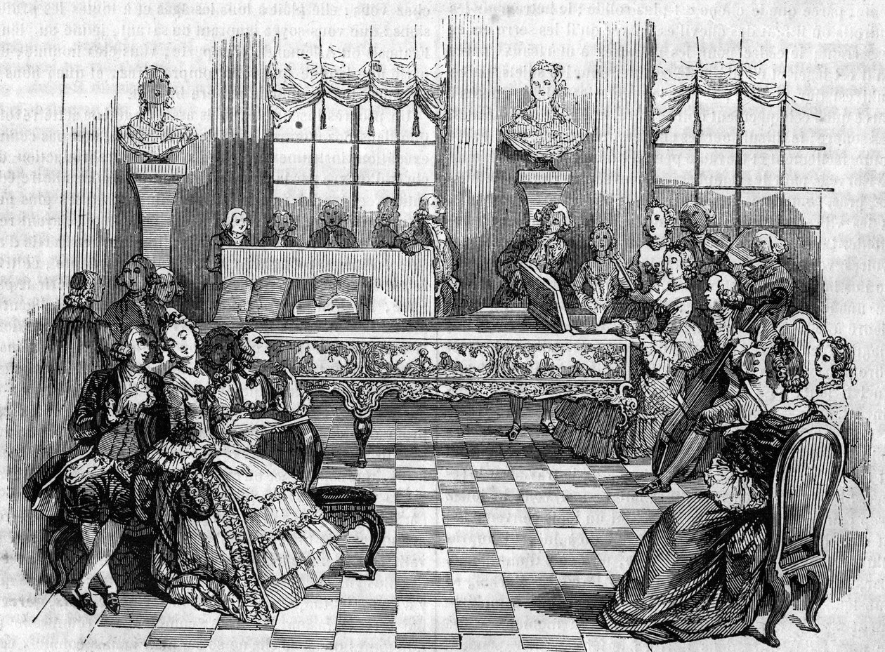 Un concerto nel XVIII secolo da Unknown artist