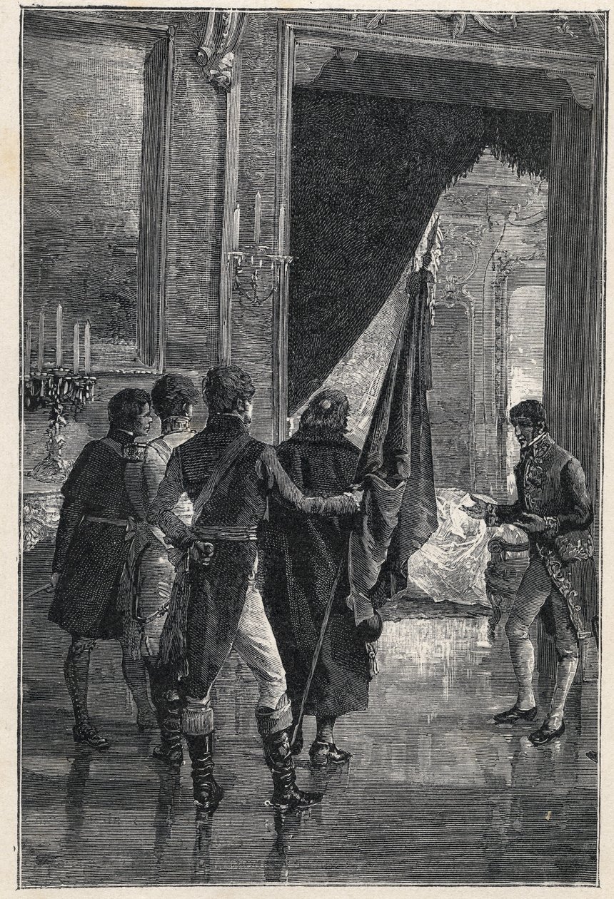 Una deputazione di Carbonari, la società segreta nazionalista, viene presentata a Ferdinando I delle Due Sicilie (precedentemente Ferdinando IV di Napoli) 1820 da Unknown artist