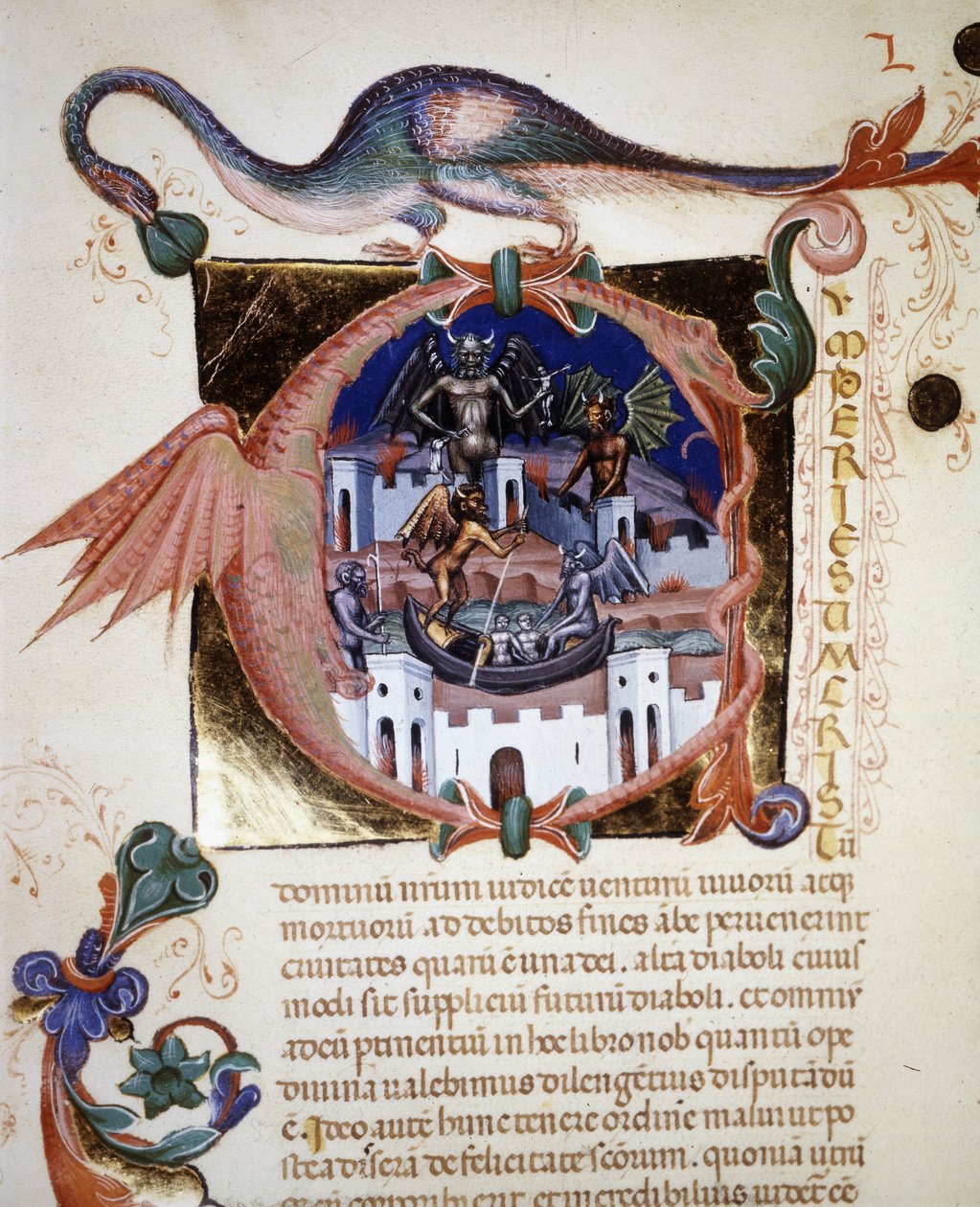Una miniatura della lettera 