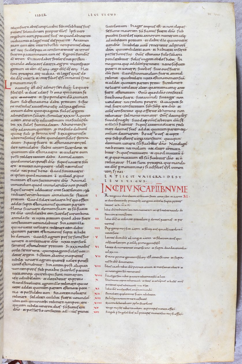Una pagina della Bibbia dell