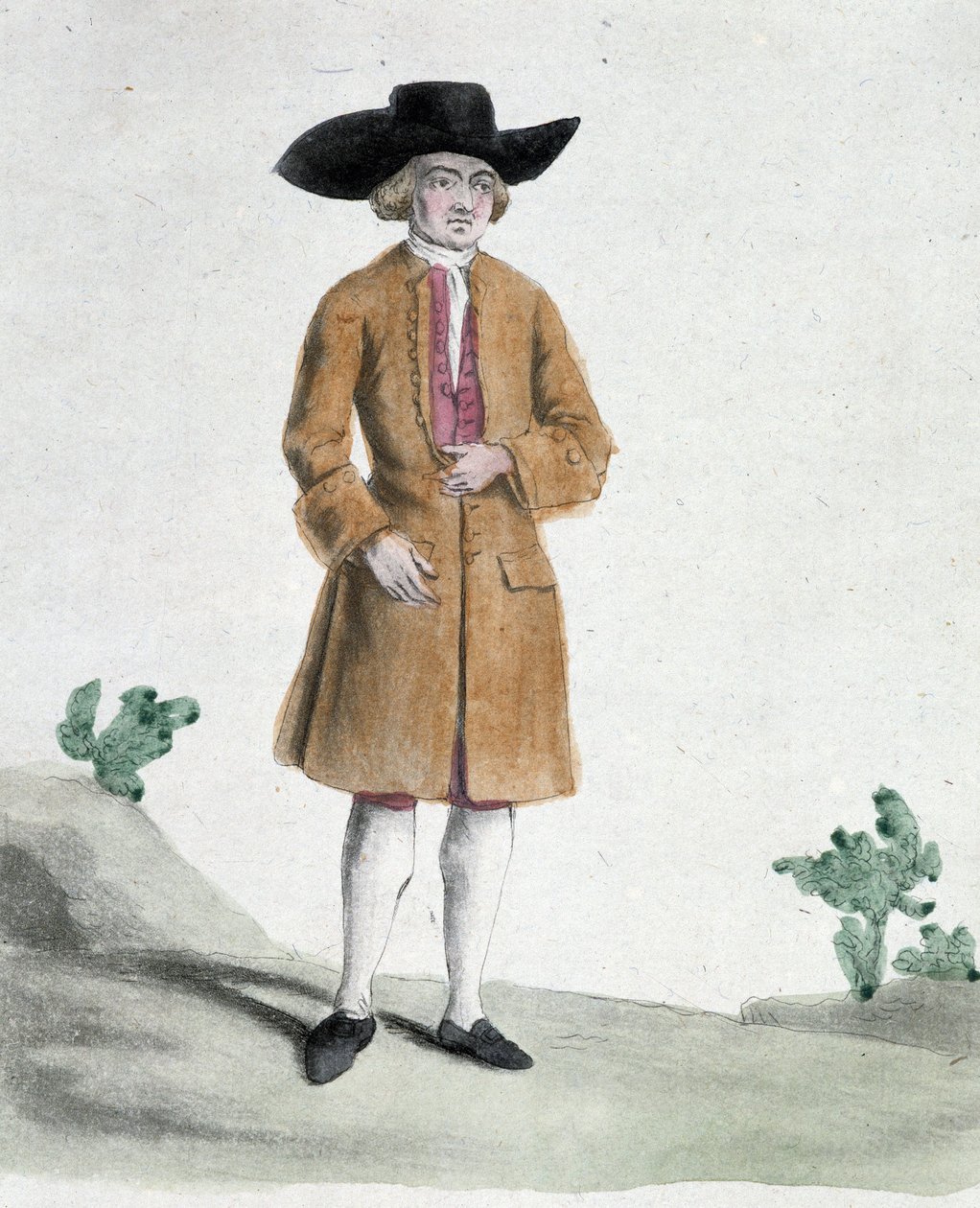 Un quacchero - disegno, inizio XIX secolo da Unknown artist