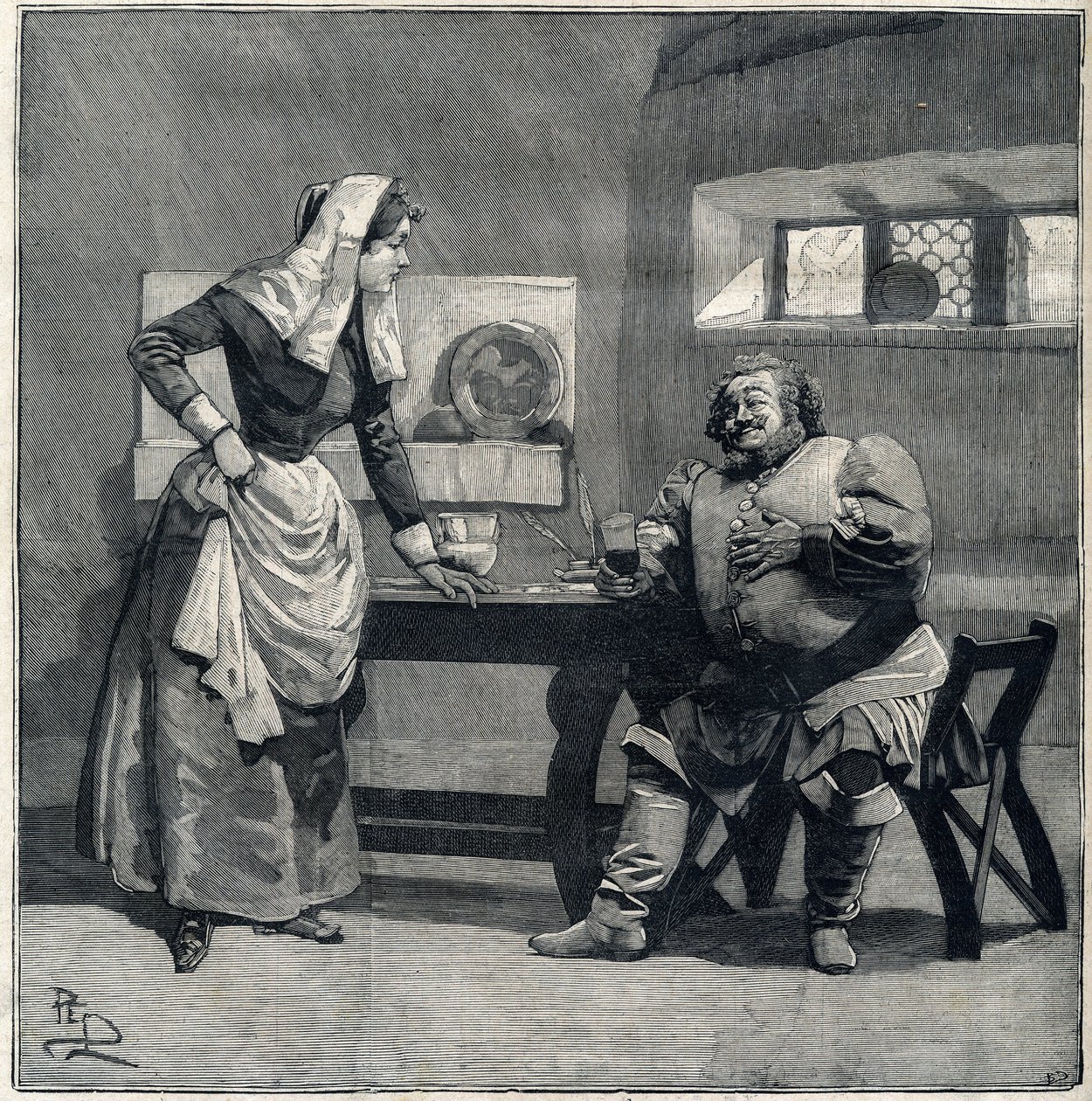 Una scena di "Falstaff" dall