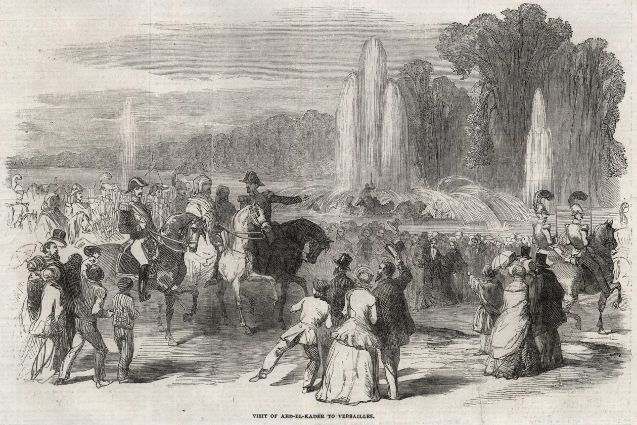 Abd al Qadir (1808-1883), combattente per la libertà algerino, con il ministro della guerra Alphonse Henri d