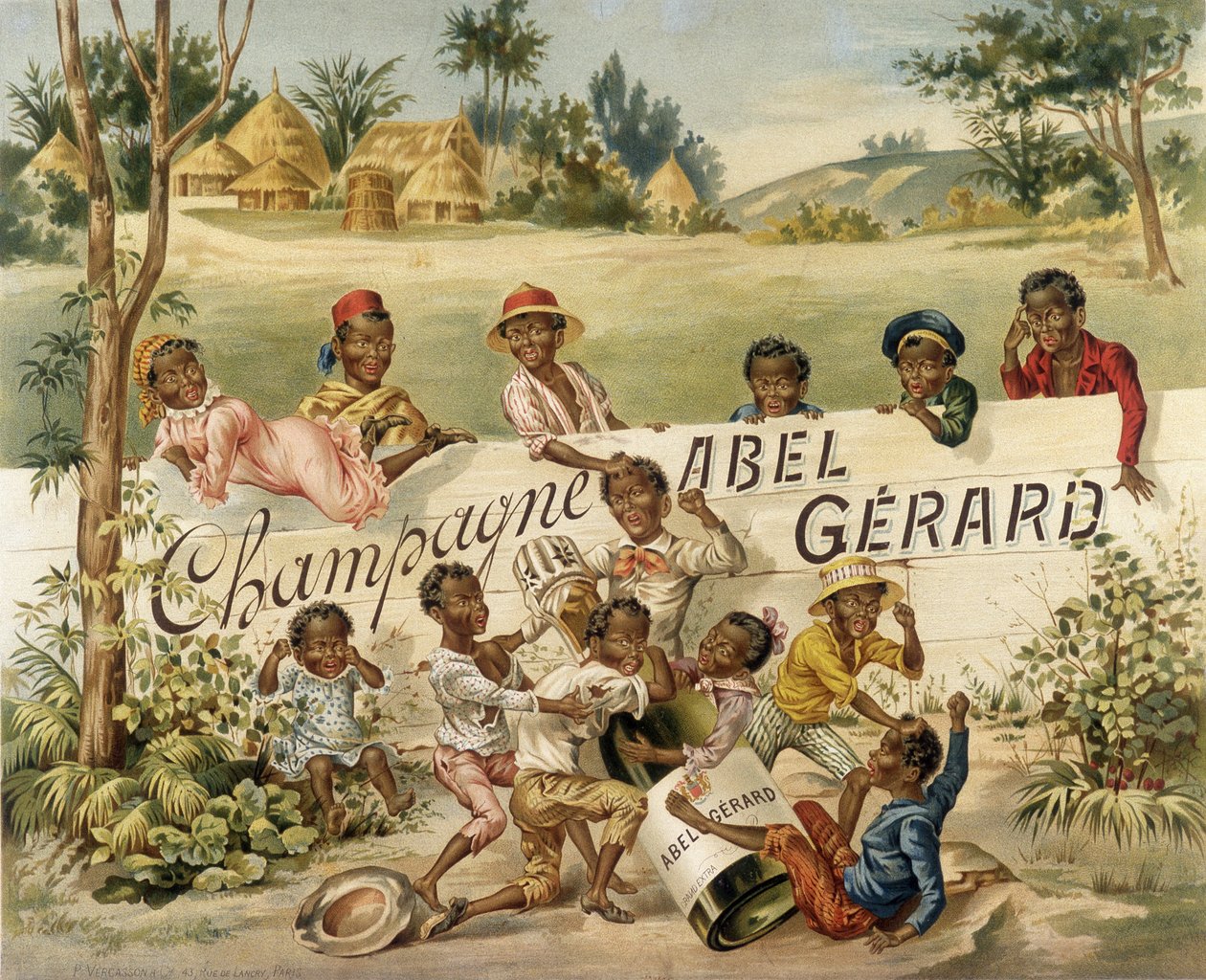 Manifesto pubblicitario per Champagne Abel Gérard, fine XIX secolo da Unknown artist