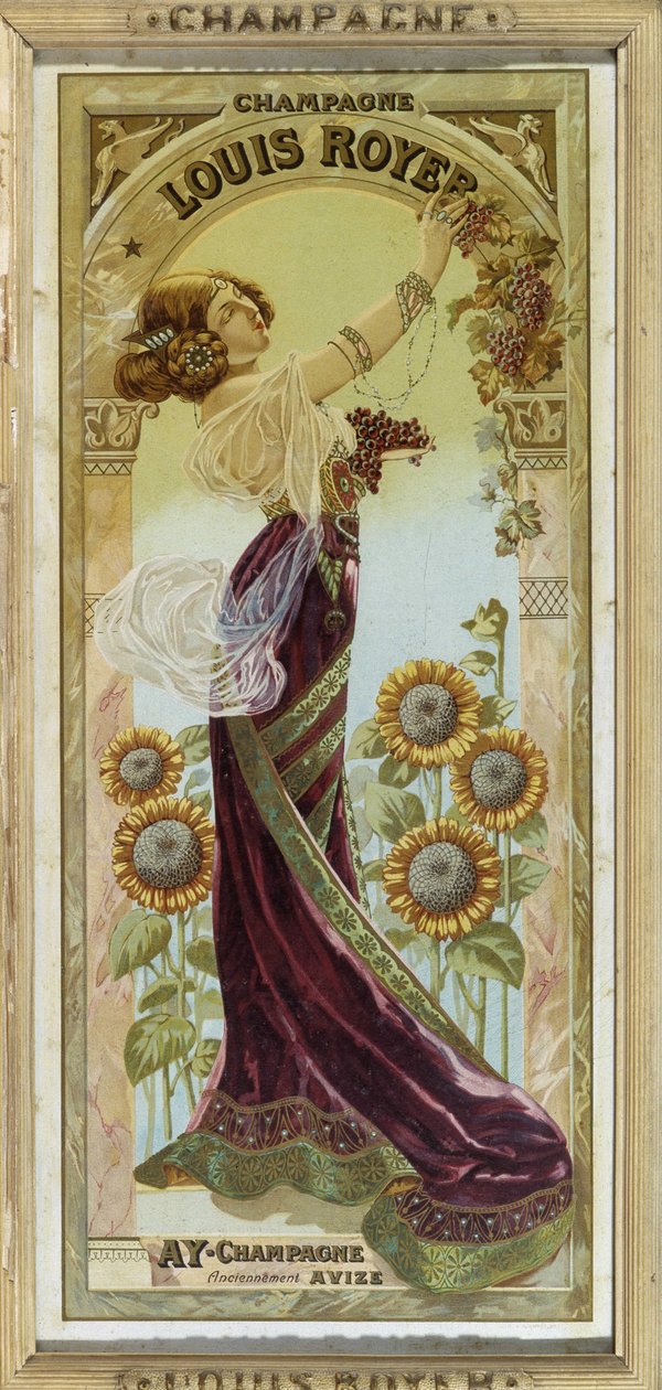 Manifesto pubblicitario per lo champagne Louis Royer, fine XIX secolo da Unknown artist