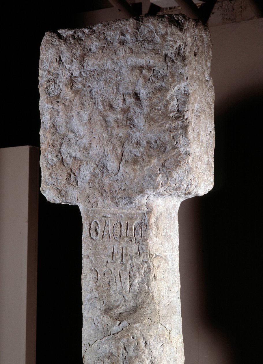 Arte africana: dettaglio di un pilastro di possesso noto come Sant
