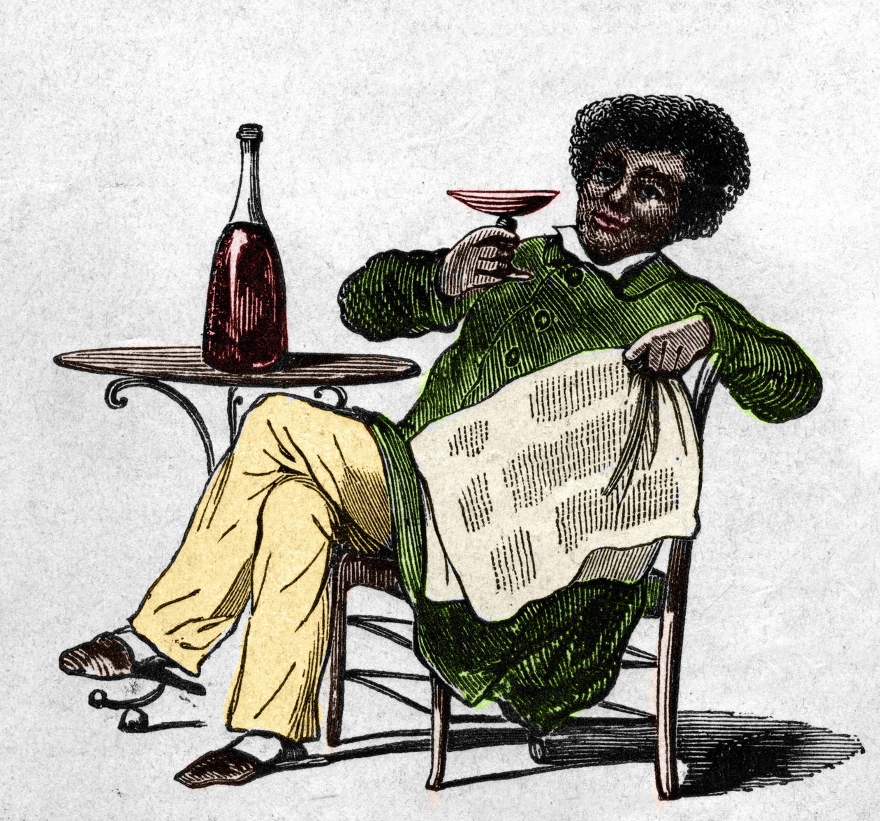 Alexandre Dumas padre (1802-1870), scrittore francese che beve vino. da Unknown artist