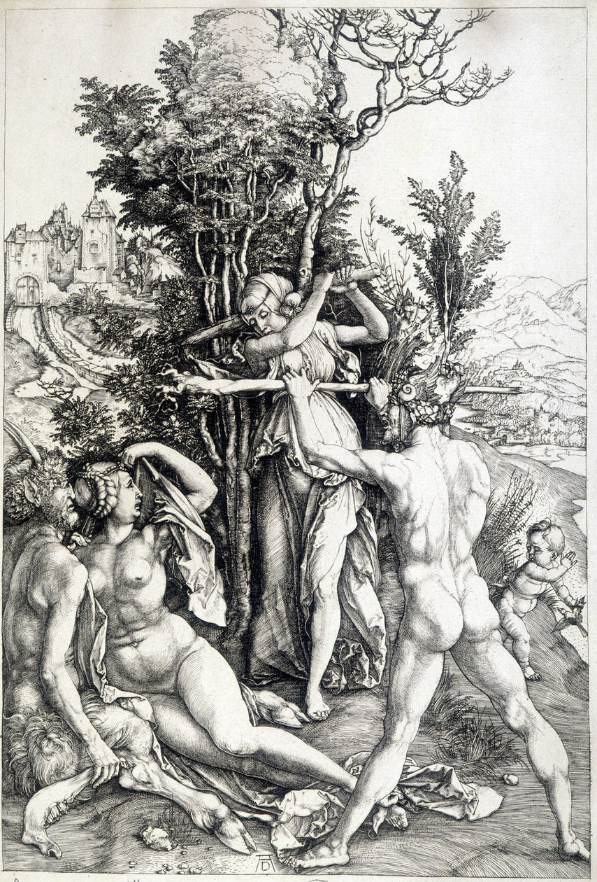 Figura allegorica della gelosia - incisione XVI secolo da Unknown artist