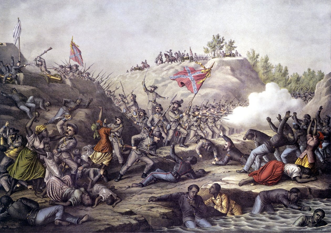 Guerra Civile Americana (1861 - 1865): Battaglia di Fort Pillow, Tennessee, 12 aprile da Unknown artist