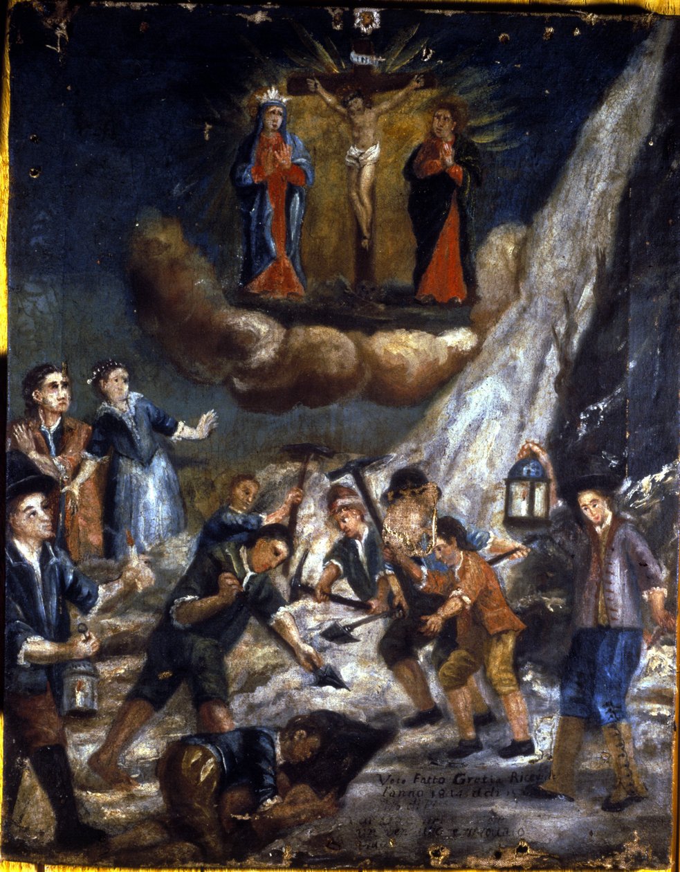 Una valanga in montagna da Unknown artist