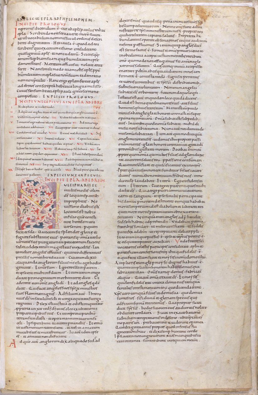 Una pagina miniata della Bibbia dell
