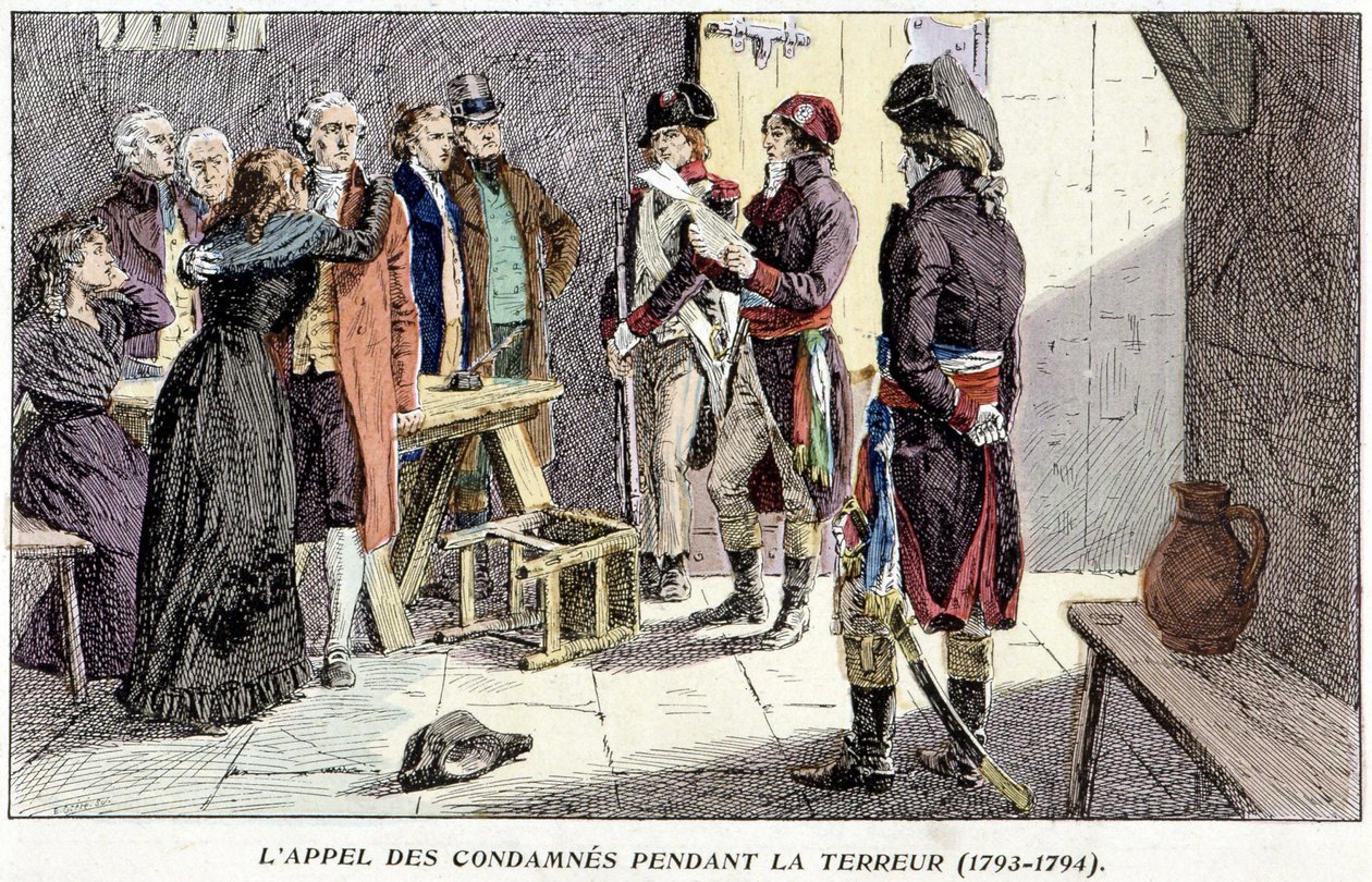 Appello dei detenuti durante il Terrore (1793-1794) da Unknown artist