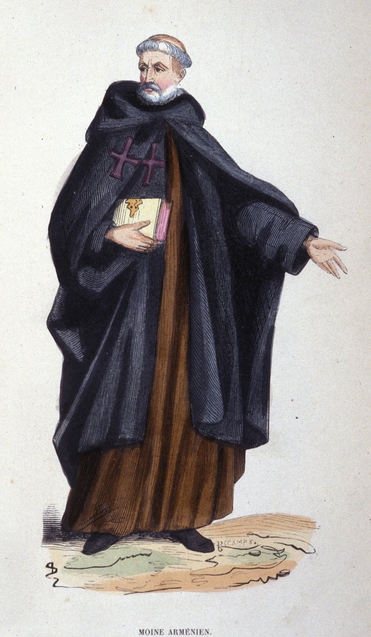 Monaco armeno. Incisione da un album sugli ordini religiosi, Parigi da Unknown artist