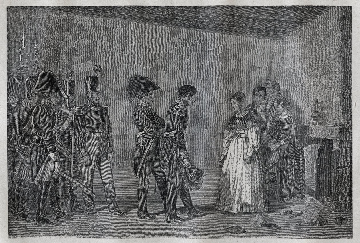 Arresto della duchessa di Berry (1798-1870 Marie-Caroline de Bourbon-Sicile) a Nantes il 7 novembre da Unknown artist