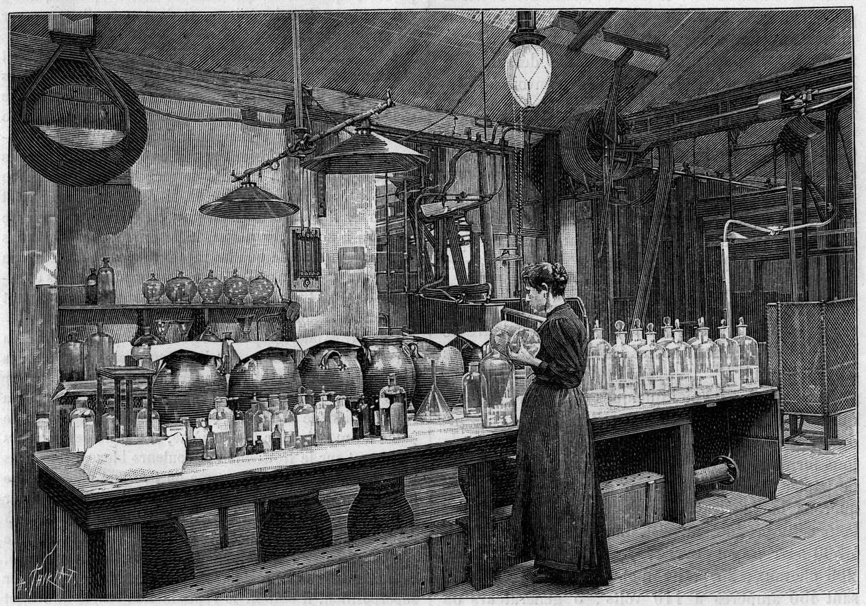 Arte della fotografia: fabbricazione di lastre fotografiche presso M. Lumière, a Lione: preparazione dell