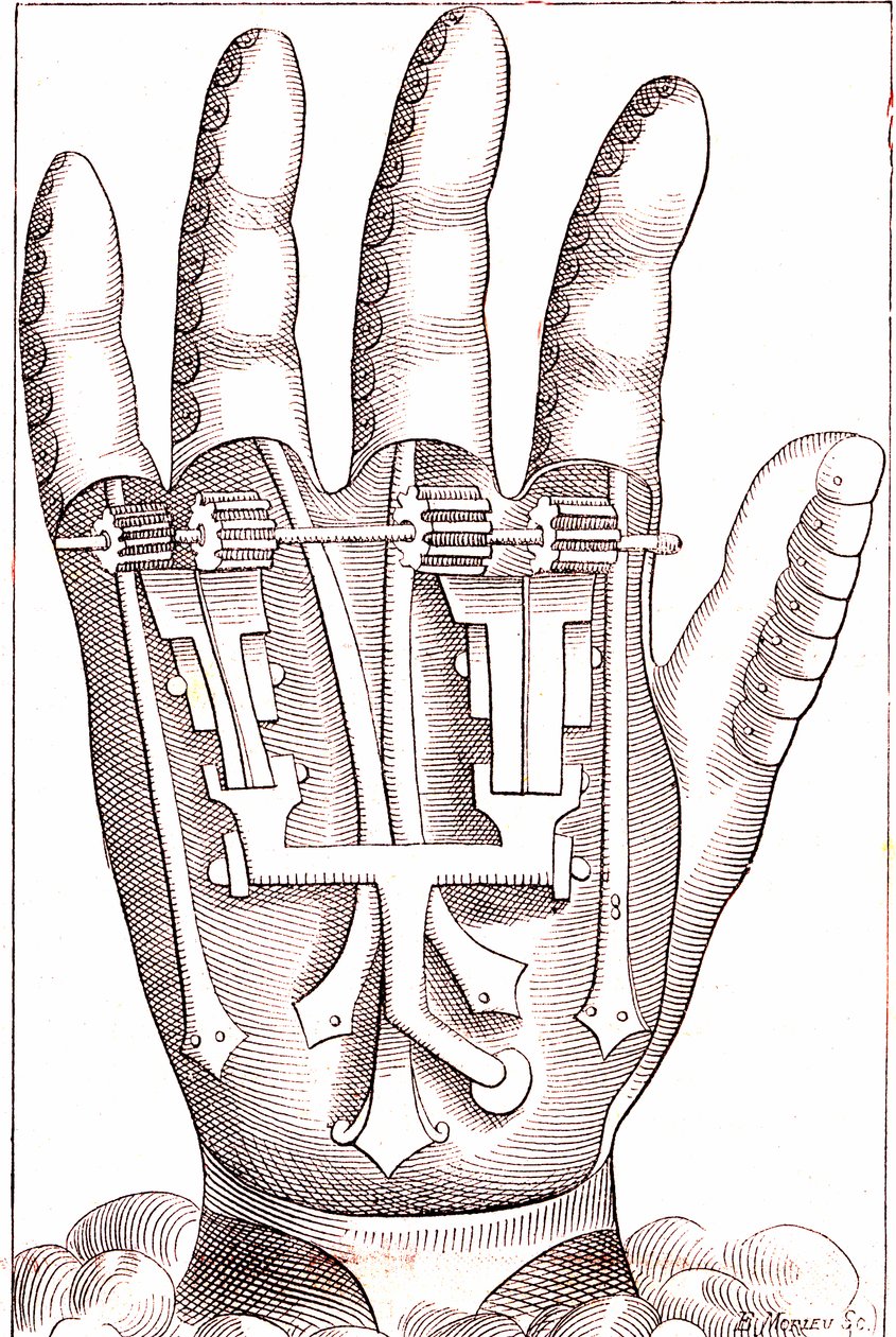Protesi della mano artificiale del chirurgo anatomista francese Ambroise Paré da Unknown artist