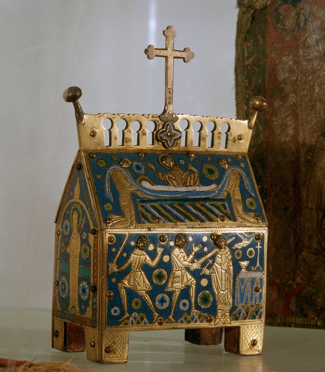 Reliquiario in smalto, oro e rame di San Tommaso Becket (1118-1170), arcivescovo di Canterbury - Decorato con rappresentazioni dell