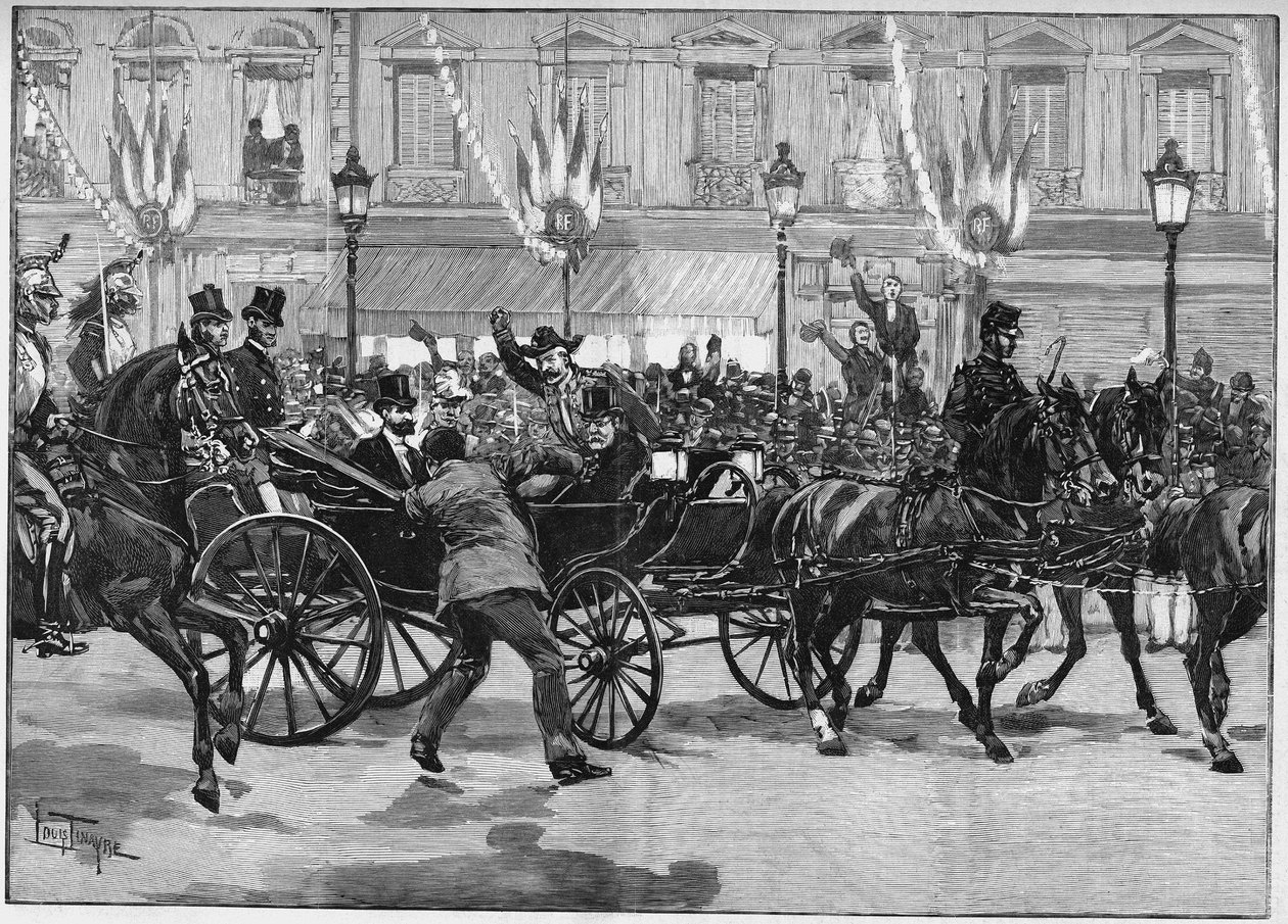 Assassinio del presidente della Repubblica Sadi Carnot (1837-1894) da parte dell