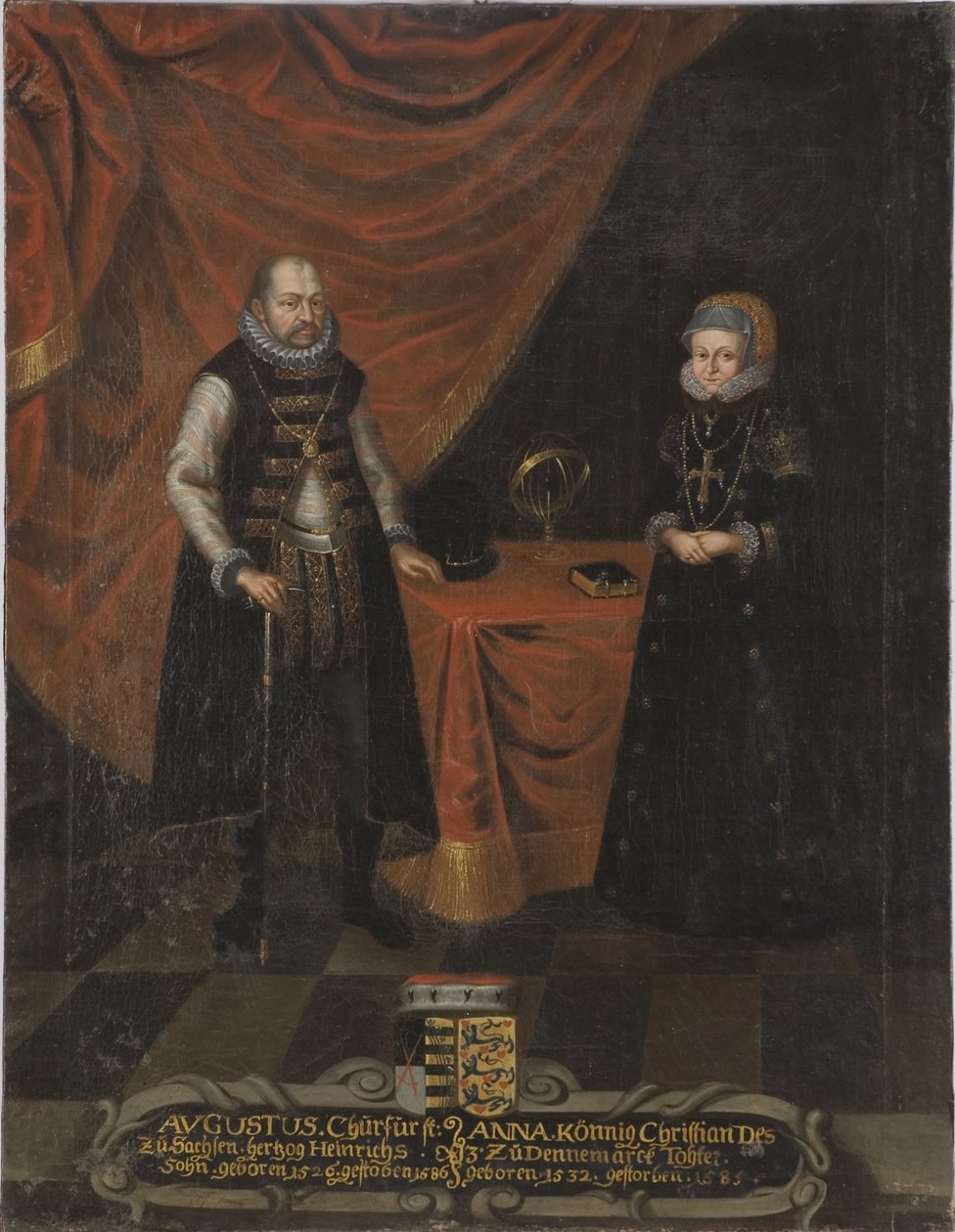 Ritratto di Augusto, Elettore di Sassonia e Anna di Danimarca, Elettrice di Sassonia da Unknown artist