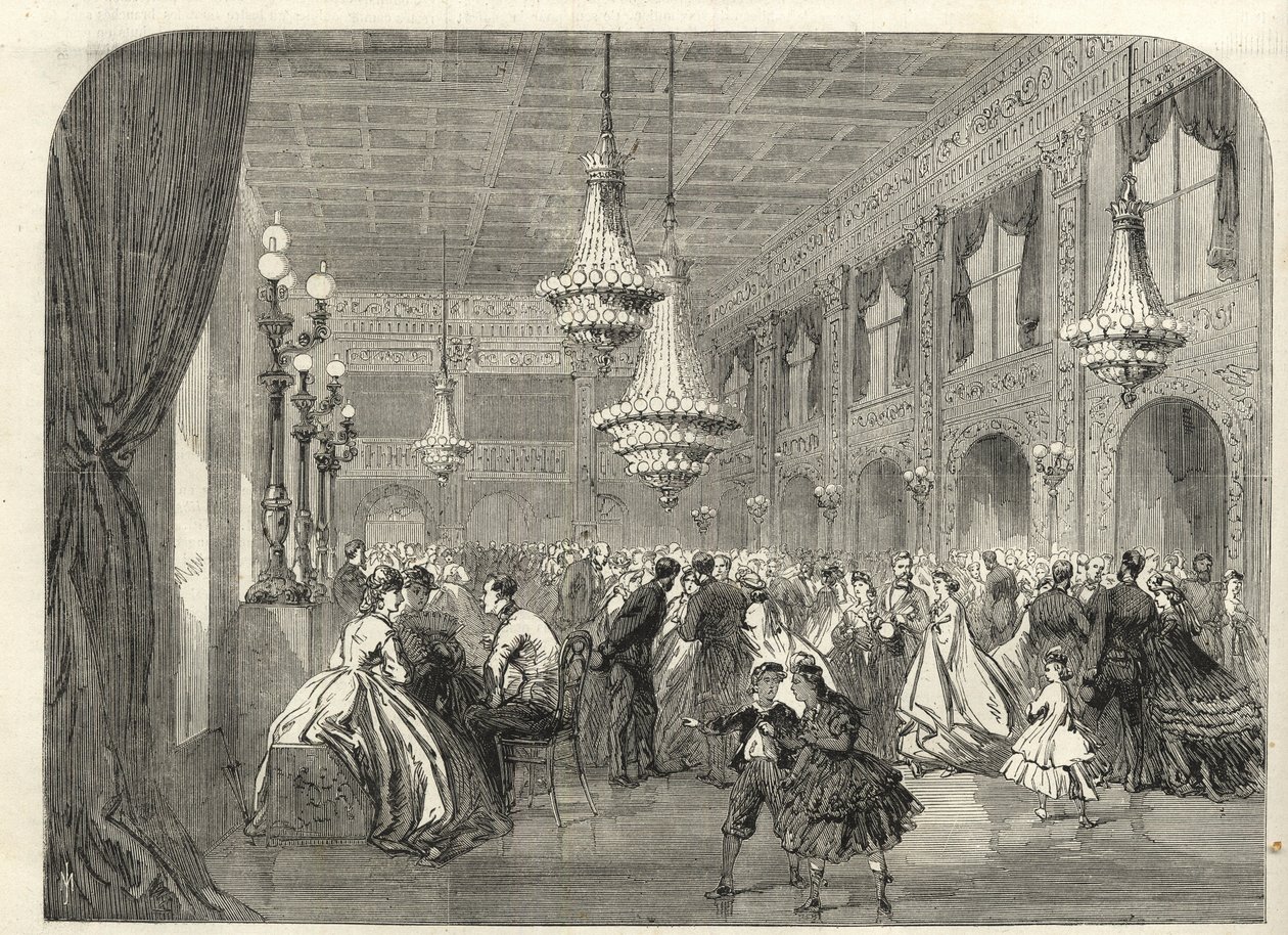 Baden Baden (Baden-Baden), Germania - Interno della Sala delle Conversazioni - 1867 da Unknown artist