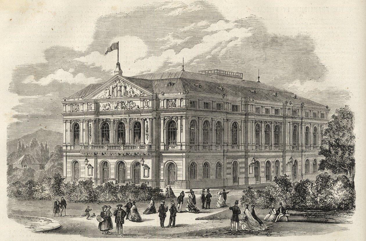 Baden Baden (Baden-Baden), Germania - Il Teatro di Baden - 1867 da Unknown artist