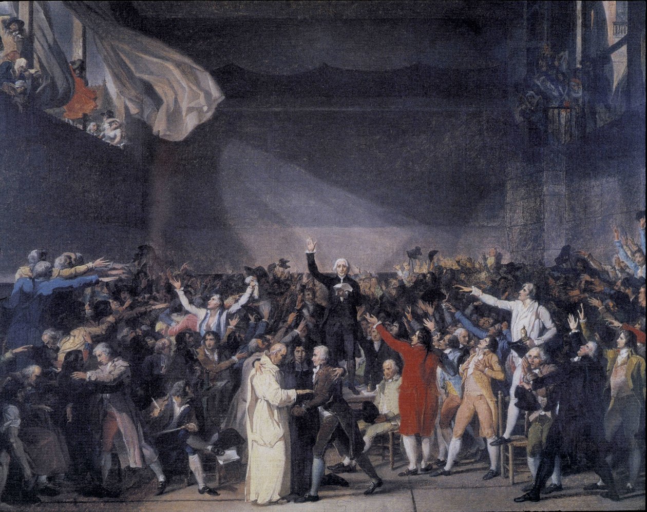 Bailly legge il testo del Giuramento della Pallacorda il 20 giugno da Unknown artist