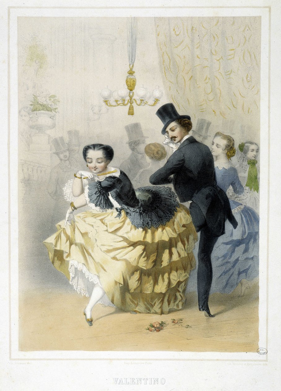Ballo: Valentino, circa 1860 da Unknown artist
