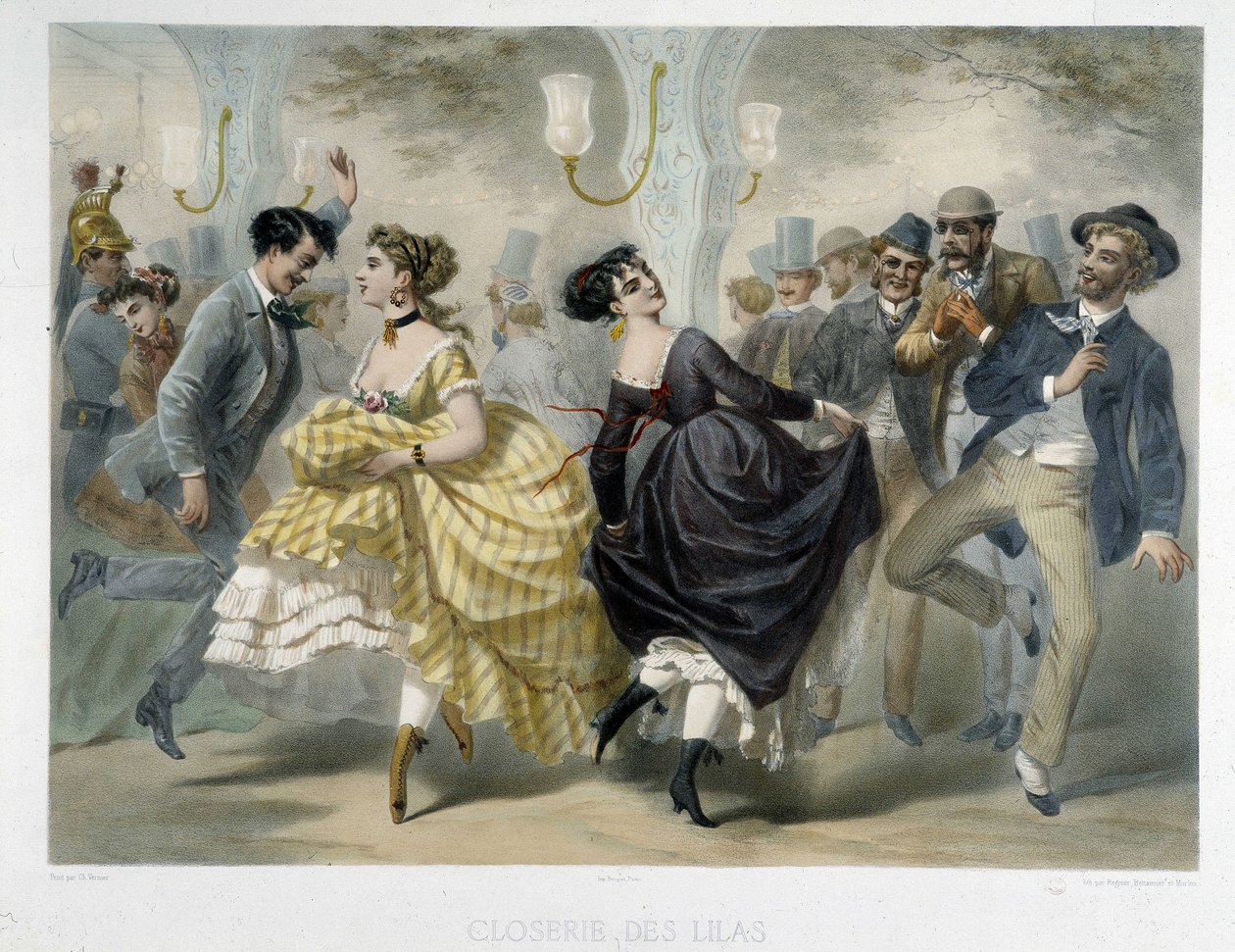 Ballo alla Closerie des Lilas, circa 1860 da Unknown artist